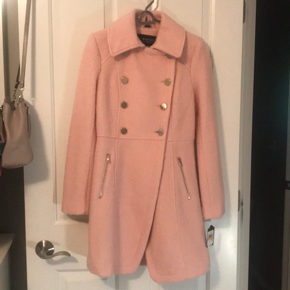 NWT Pink Guess LA coat